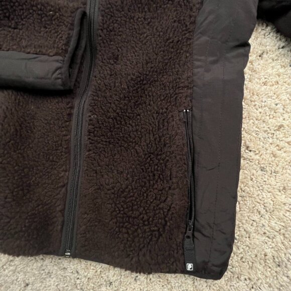 Predator Jacket Women’s Medium Chunky Fleece Full Zip Long Sleeve Brown Soft - Picture 4 of 10
